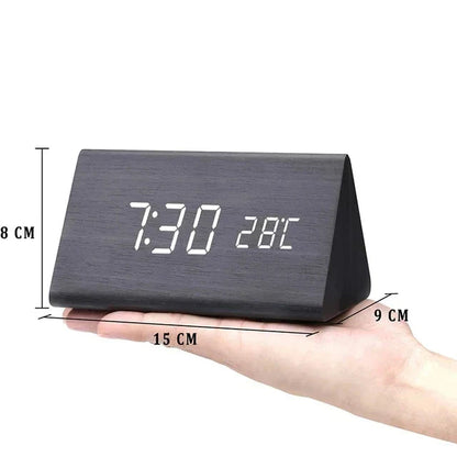 WoodWatch | Digital Alarm Clock with Voice Control & Temperature Display | Modern Design for Stylish Bedrooms 3