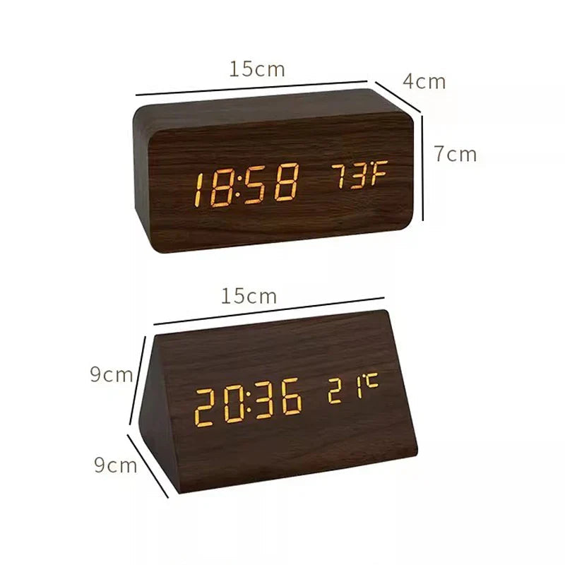 WoodWatch | Digital Alarm Clock with Voice Control & Temperature Display | Modern Design for Stylish Bedrooms 7