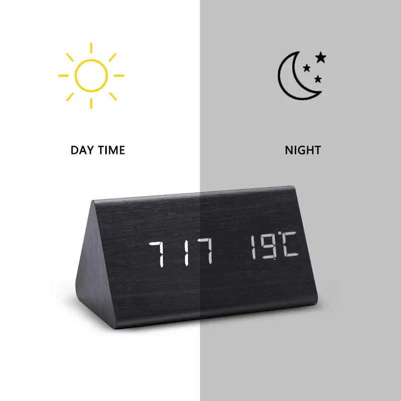 WoodWatch | Digital Alarm Clock with Voice Control & Temperature Display | Modern Design for Stylish Bedrooms 8