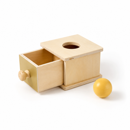 Wooden Object Permanence Box Toy with Engaging Cause and Effect Play | Fine Motor Skills Development for Toddlers