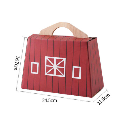 Wooden Farm Travel Set with Barn Case | Portable Imaginative Play for Toddlers