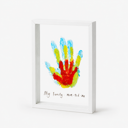 Wooden Keepsake Handprint Frame with DIY Kit | Custom Family Art Display for Lasting Memories