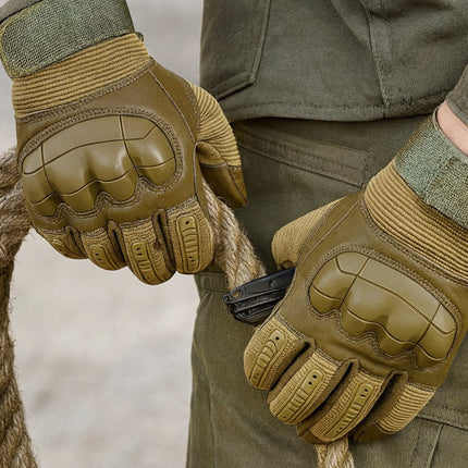 Tactical Grip Work Gloves with Reinforced Knuckles | Durable Outdoor Gloves for Tool Handling and Riding Activities