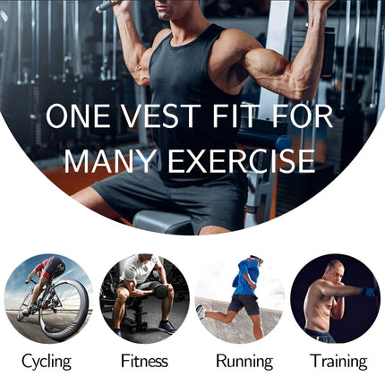 Neoprene Workout Vest for Men with Adjustable Dual Belts | Front Zipper for Secure Fit During Gym and Fitness Training