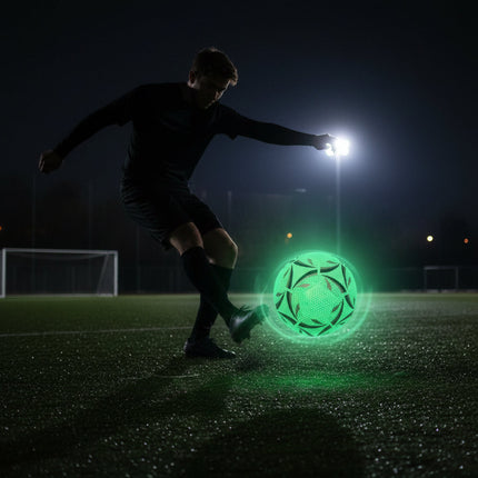 Glow in the Dark Soccer Ball Size 5 with LED Lights | Illuminate Evening Matches for Enhanced Visibility