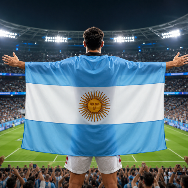Argentina Flag Banner for Sports Fans, World Cup Flag for Soccer Match Day, Wall Banner for Parties and Stadium_00