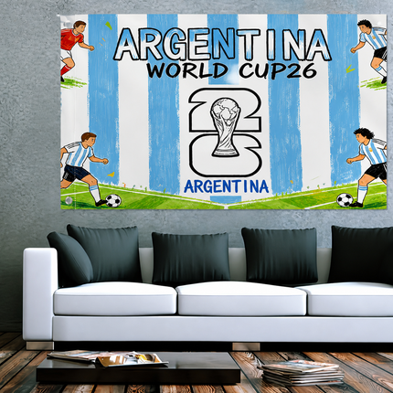 Argentina Flag Soccer Garden Flag for Outdoor Display | Vibrant Sports Banner for Match Days and Celebrations