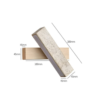Travertine Wall Light with Integrated LED | Modern Minimalist Design for Cozy Ambient Lighting
