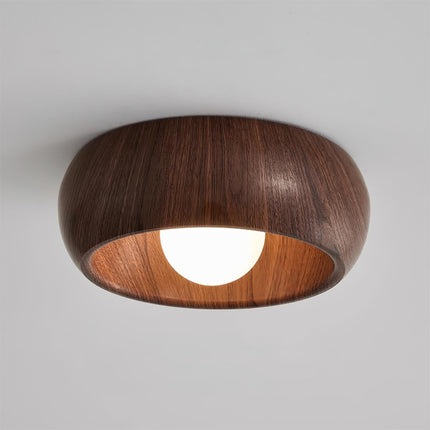 Minimalist Wooden Ceiling Lamp with Soft Ambient LED Light | Elegant Illumination for Modern Interiors