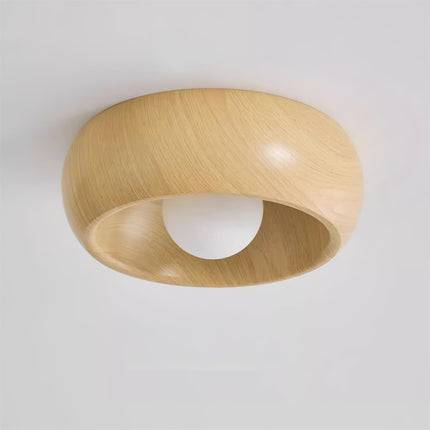 Minimalist Wooden Ceiling Lamp with Soft Ambient LED Light | Elegant Illumination for Modern Interiors