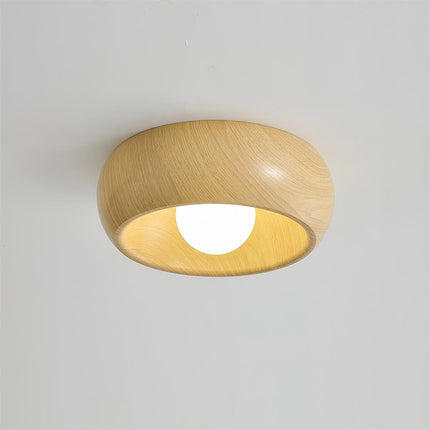 Minimalist Wooden Ceiling Lamp with Soft Ambient LED Light | Elegant Illumination for Modern Interiors