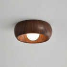 LED Flush Mount Ceiling Light, Minimalist Wood Dining Room Light Fixture, Modern Hallway Lighting for Bedroom_14