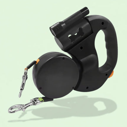 Dual Retractable Dog Leash for Two Dogs with Tangle-Free Design | Easy-Control Handle for Organized Walks