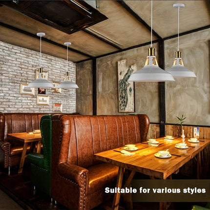 Industrial Metal Pendant Light with Adjustable Height | Retro Loft Design for Kitchen and Dining Spaces