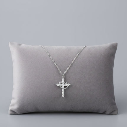 Cross Necklace with Crown Pendant in Gold & Silver | Meaningful Faith Jewelry for Everyday Wear