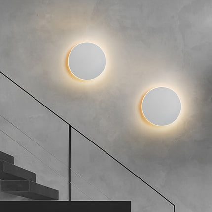 Minimalist LED Round Wall Light with Soft Ambient Glow | Modern Design for Bedrooms and Hallways