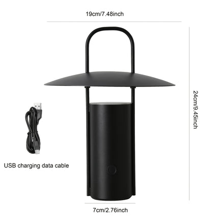 Wireless LED Touch Lamp with Three Colour Modes | USB Rechargeable Metal Light for Indoor & Outdoor Elegance