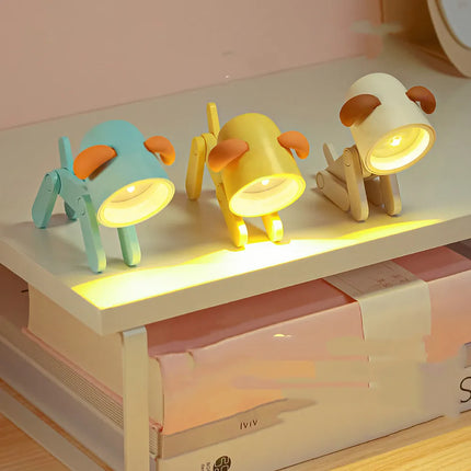 Animal Night Light for Kids, Puppy and Deer Shaped Bedside Lamp in 6 Colors, Soft Glow Lamp for Nursery