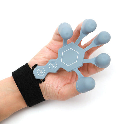 Silicone Finger Strength Trainer, Compact Portable Grip and Finger Exerciser for Climbing, Tennis and Guitar