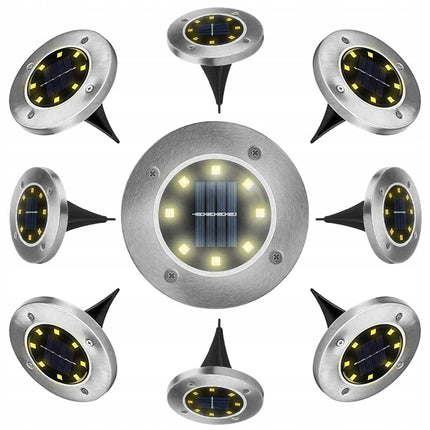 Solar Garden Stake Lights, IP65 Waterproof with Dusk to Dawn Sensor, 8 Hour Run Time, Sets of 4, 8 or 12