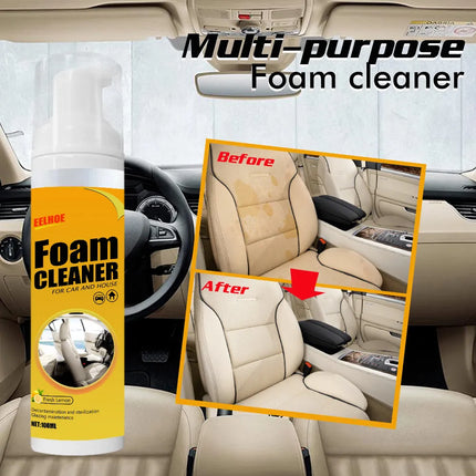 Multi Surface Foam Cleaner Spray for Car Interior, Upholstery and Furniture, Grease, Grime and Stain Remover with Non Greasy Matte Finish