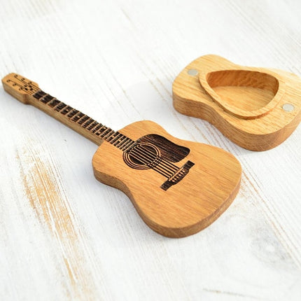Wooden Guitar Pick Box with Stand – image 5