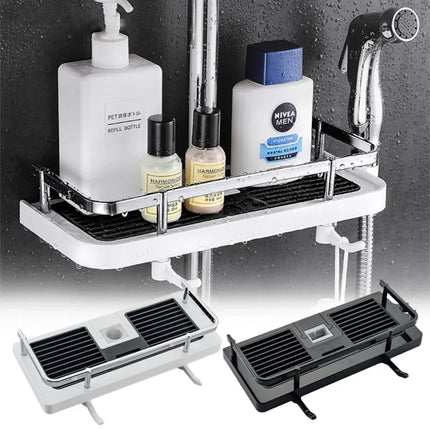 No-Drill Shower Shelf with Adjustable Design | Rust-Resistant Storage for Easy Organizing