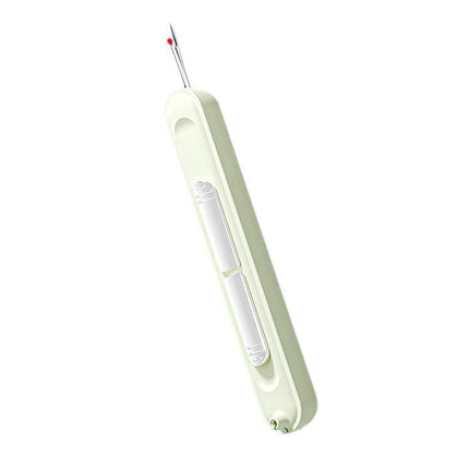 2-in-1 Needle Threader and Seam Ripper Tool, Automatic Thread Pull, Protective Blade Cover, Hand Sewing Aid