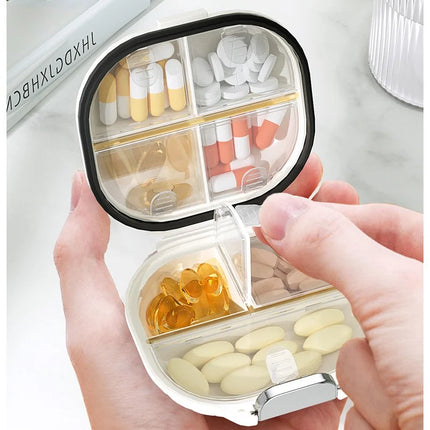 Daily Pill Organizer Box with 7 Compartments | Convenient Medication Management for On-the-Go