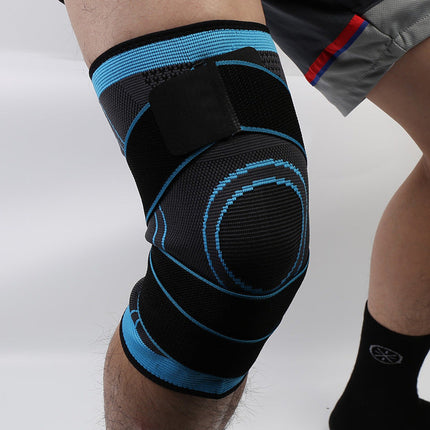Sports Knee Pads with Adhesive Tape, Breathable Double Beam Meniscus Support, Sizes S to XXXL
