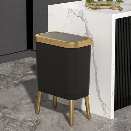 15L Odour-Sealing Trash Can with Flip-Top Lid | Modern Waste Bin for Kitchen and Bathroom Organization