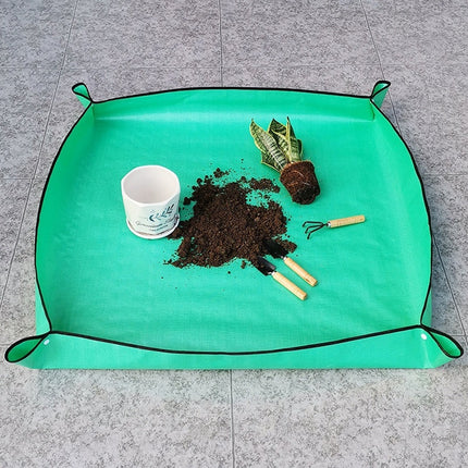 Foldable Gardening Mat for Repotting, Waterproof Washable Potting Tray for Indoor Plant Care on Balcony and Countertop