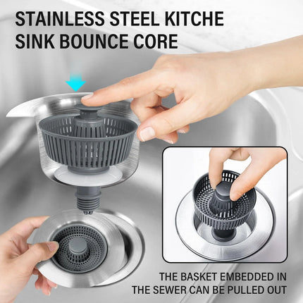 Sink Strainers, Stainless Steel Sink Stopper and Odor Filter – image 9