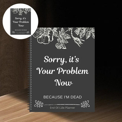 End of Life Planner Book, Funeral Planner with Bill Organizer, Funny Finance Planner for Loved Ones