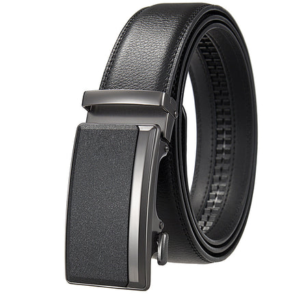 Ratchet Belt for Men, No Hole Micro Adjustable Dress Belt with 5 Buckle Styles, Lengths 43 to 51 Inches