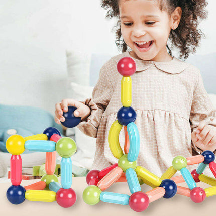 Magnetic Building Blocks Set for Kids, Snap Together Pieces Sized for Little Hands, Screen Free Indoor Play