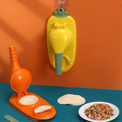 Dumpling Maker Press with Non-Stick Plates, Easy Home Dumpling Mold Tool for Filled Dough, Red, Green, Pink, Yellow