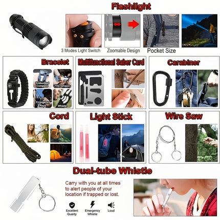 Tactical Survival Backpack with Battery-Powered Multi-Tool | Lightweight Outdoor Gear for Camping and Emergency Preparedness