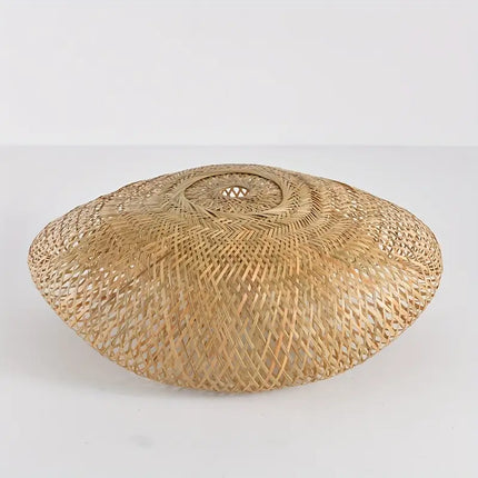 Handwoven Rattan Pendant Lampshade with Natural Bamboo | Vintage Boho Design for Cozy Home Atmosphere