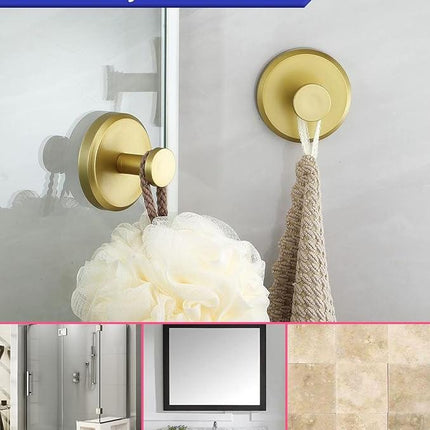 Wall Hooks, Suction Cup Hooks Heavy Duty, Towel Hooks for Bathroom and Kitchen, Wreath Hanger for Smooth Surfaces