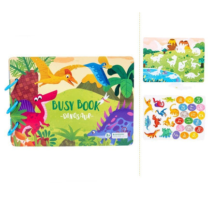 Toddler Busy Book, Interactive Quiet Book with Matching Numbers, Shapes and Animal Activities, 4 Themes for Preschool Learning at Home