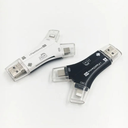 SD, MicroSD and TF Memory Card Reader with USB, USB C and Lightning Connectors, High Speed Adapter for iPhone, Android and Laptop, 3 Colors
