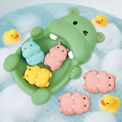 Animal Floating Bath Toy Set with 4 Adorable Characters | Engaging Baby Bath Time Fun for Imaginative Play