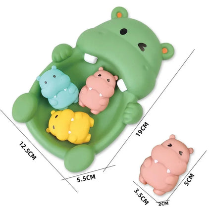 Animal Floating Bath Toy Set with 4 Adorable Characters | Engaging Baby Bath Time Fun for Imaginative Play