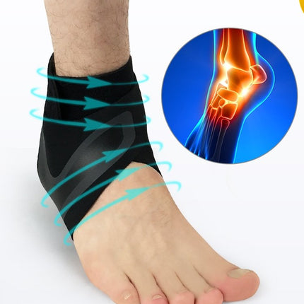 Ankle Support Brace with Adjustable Crisscross Compression Straps, Breathable Neoprene Ankle Wrap in Sizes S to XL