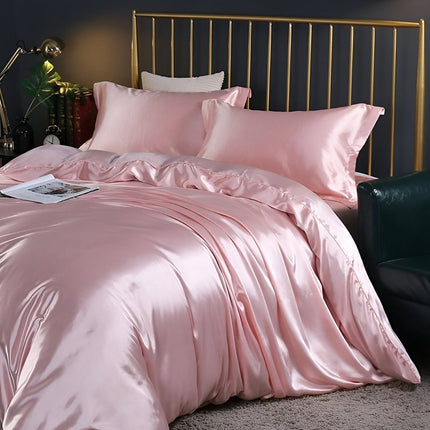 Antibacterial Silk Duvet Cover Set with Reversible Design | Breathable Comfort for Restful Sleep