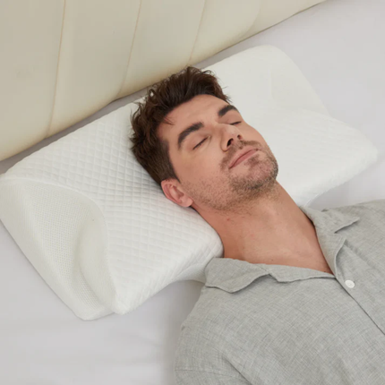 Anti-Snoring Neck Support Pillow with Contoured Design | Improved Sleep Positioning for Better Airflow and Comfort