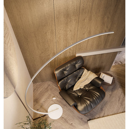 Arc Floor Lamp with Adjustable LED Reading Light | Modern Minimalist Design for Cozy Ambiance