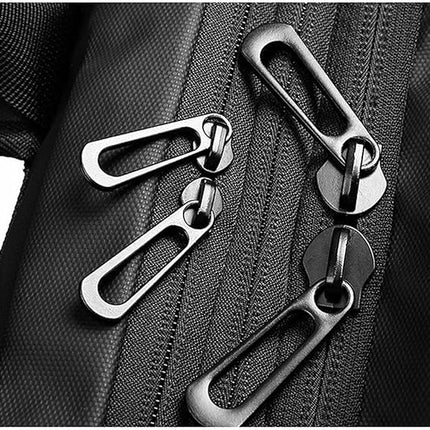 Expandable Travel Backpack with 4.3 Inch Expansion and USB Charging Port, Padded Laptop Bag for Work and Trips