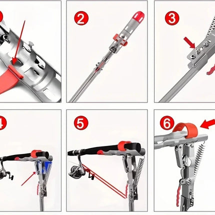 Spring-Loaded Fishing Rod Holder with Adjustable Angle | Durable Design for Stable Casting